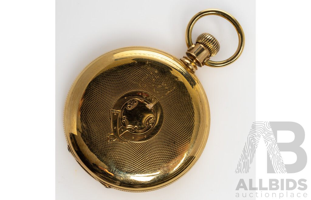 18ct Antique Am.Watch Co. Hillside Waltham Mass Made for C.Hafer George St Sydney, Circa 1883, 110 Grams