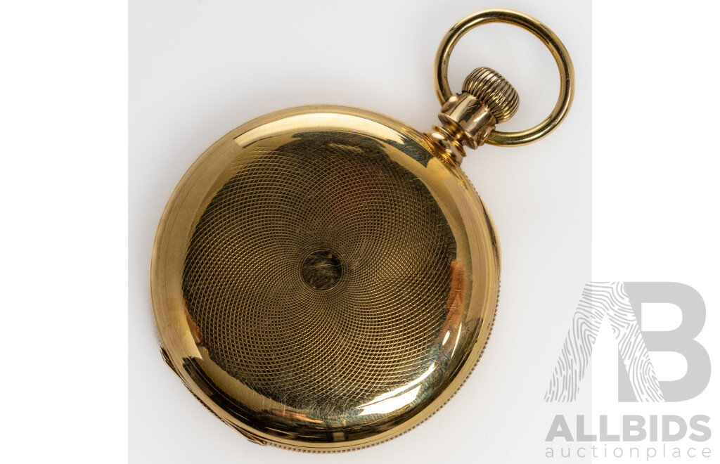18ct Antique Am.Watch Co. Hillside Waltham Mass Made for C.Hafer George St Sydney, Circa 1883, 110 Grams