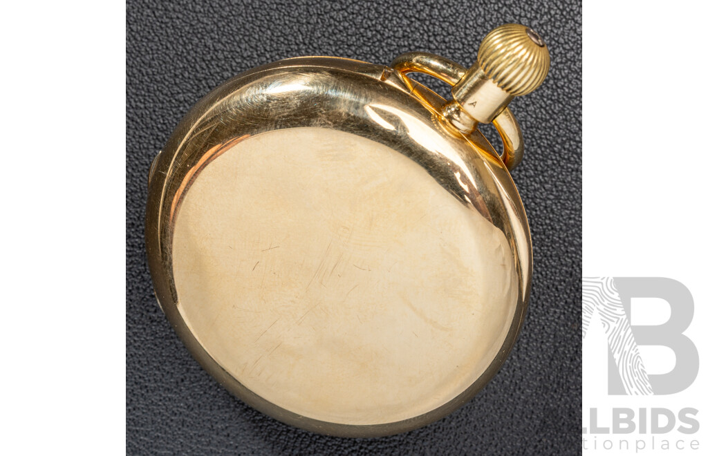 Antique 18ct E F Ashley Clerkenwell 48mm Demi Hunter Pocket Watch, Circa 1890's, 123.0 Grams