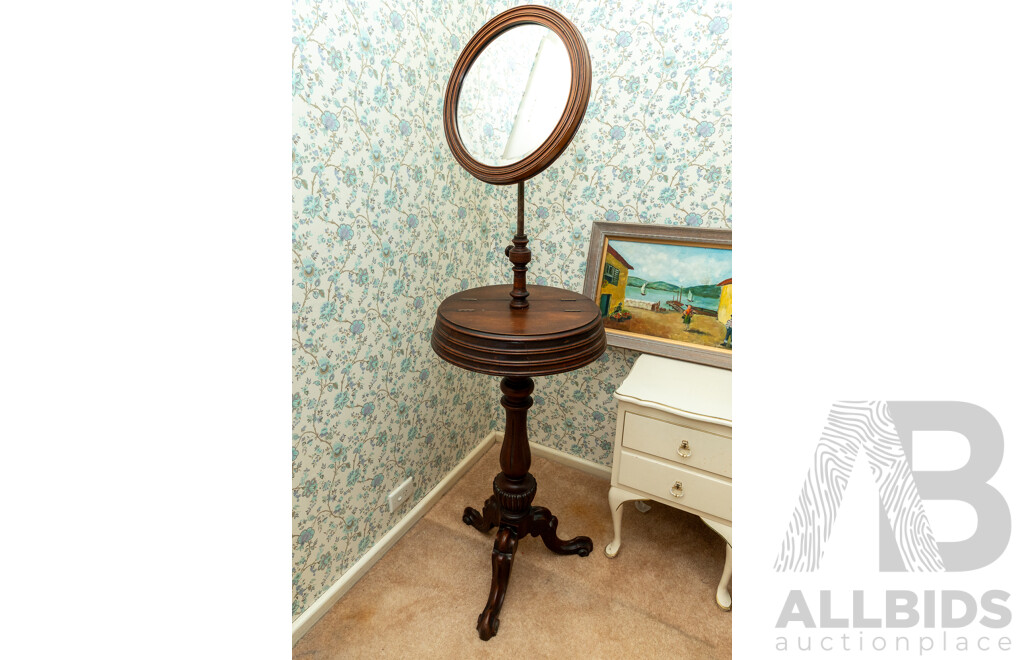 Victorian Mahogany Telescopic Shaving Stand