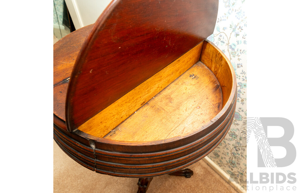 Victorian Mahogany Telescopic Shaving Stand