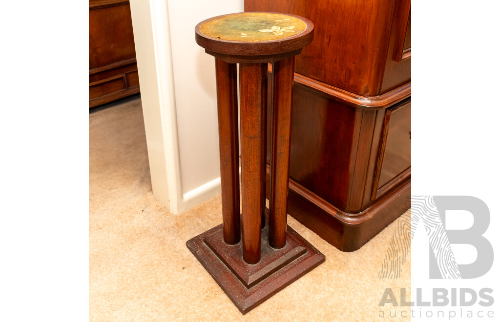 Turned Oak Plant Stand