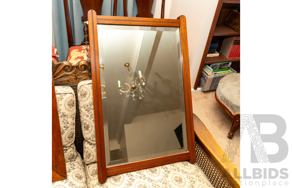 Edwardian Maple Framed Mirror