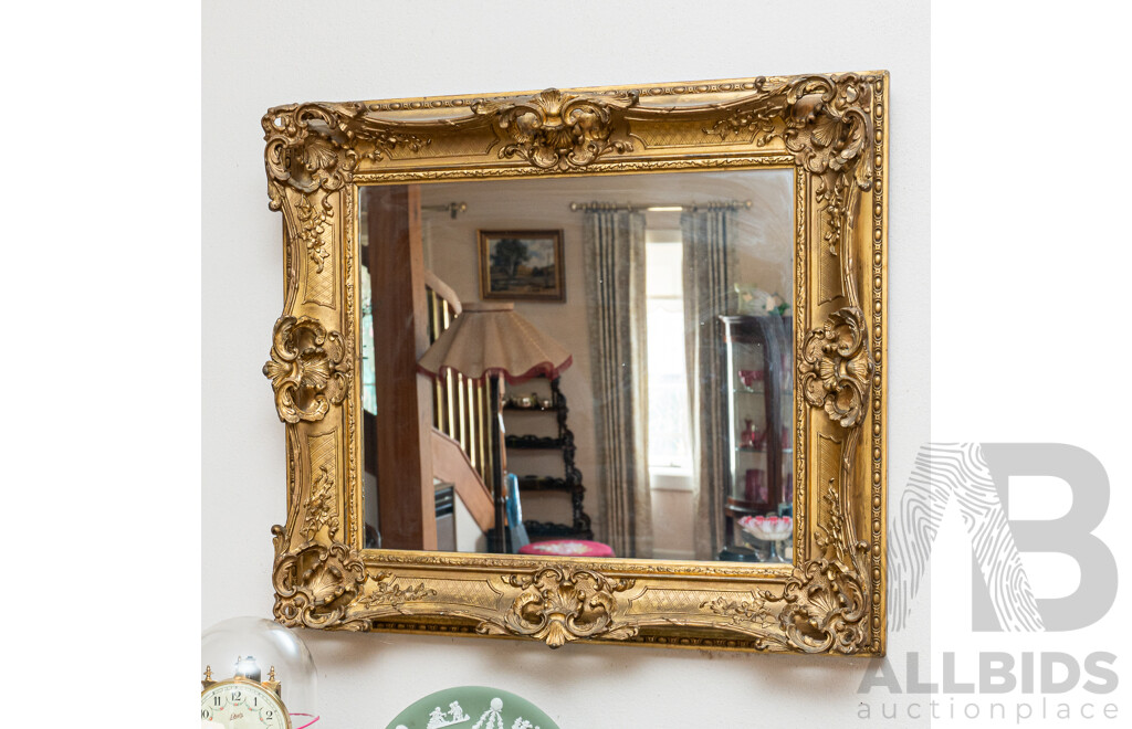Vintage Moulded Plastic Gilt Framed Mirror