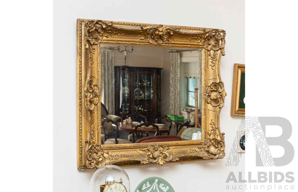 Vintage Moulded Plastic Gilt Framed Mirror