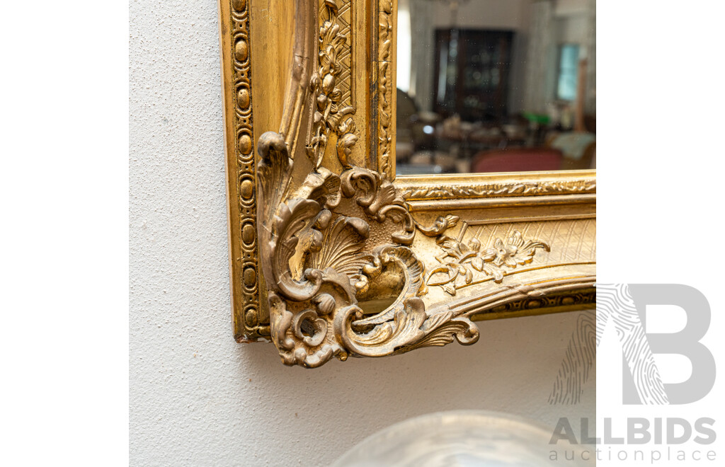 Vintage Moulded Plastic Gilt Framed Mirror
