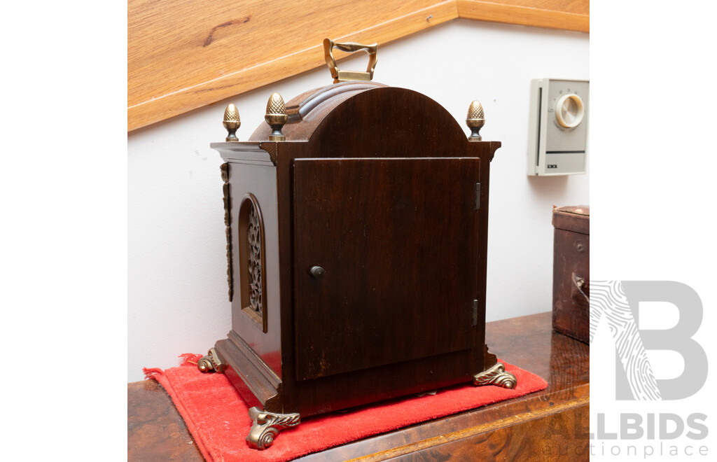 Warmink Moonphase Mantle Clock in Timber Case
