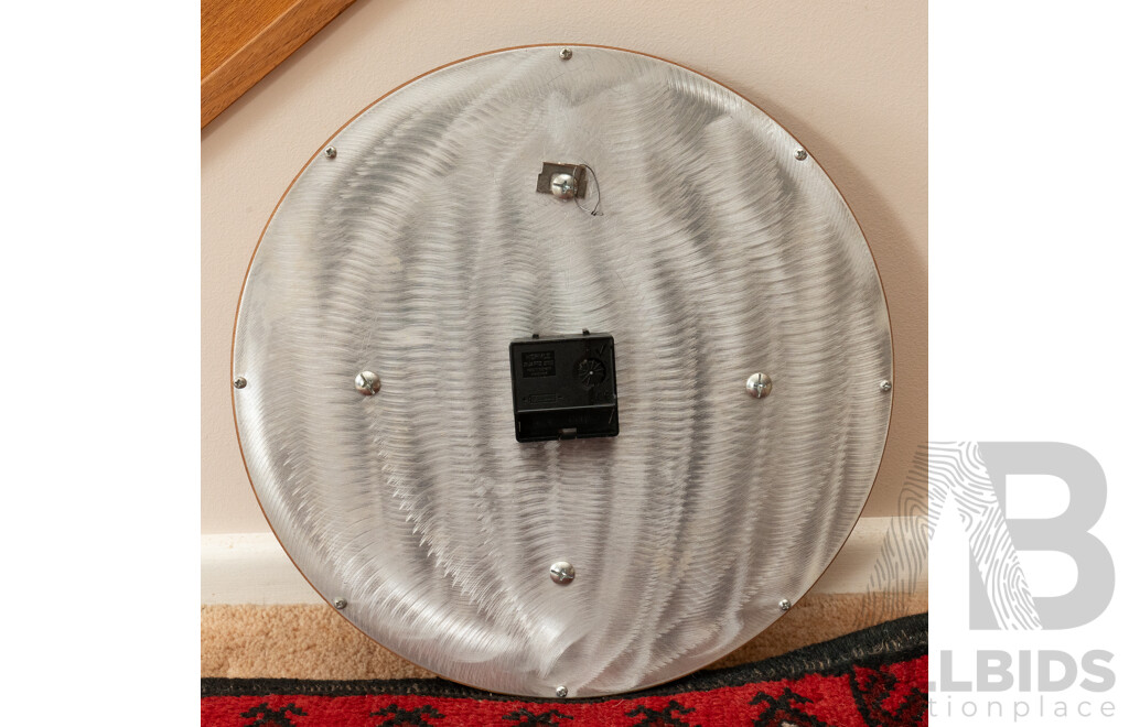 Modern Metal and Plywood Wall Clock