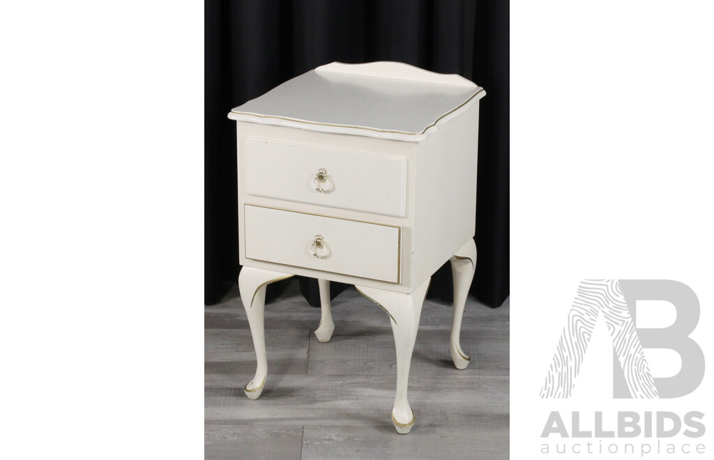 Timber Bedside Table with Painted Finish
