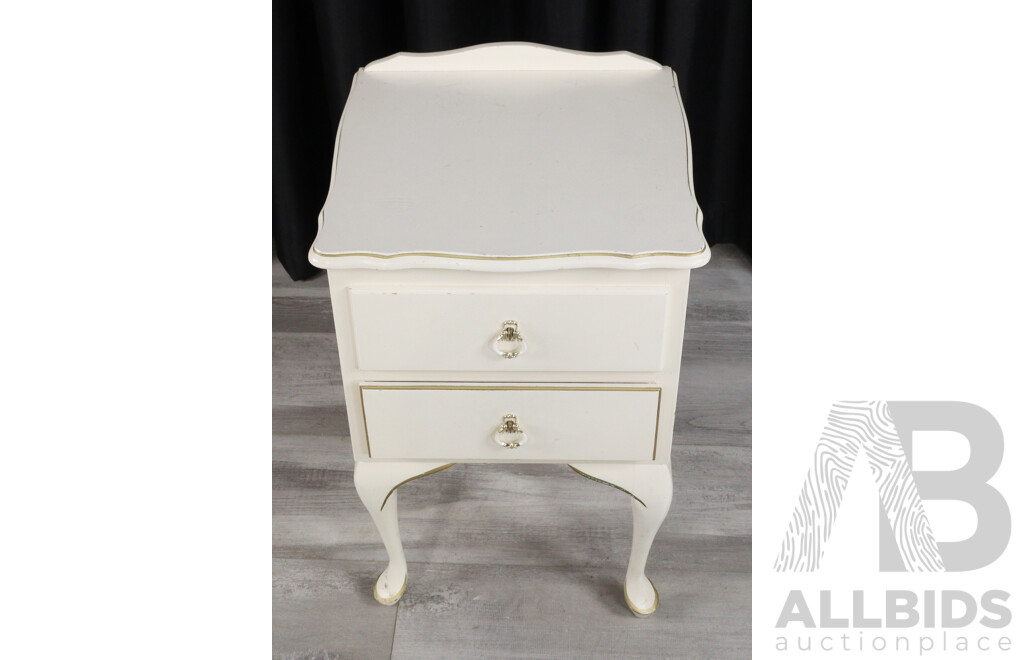 Timber Bedside Table with Painted Finish