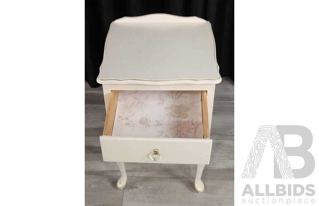 Timber Bedside Table with Painted Finish
