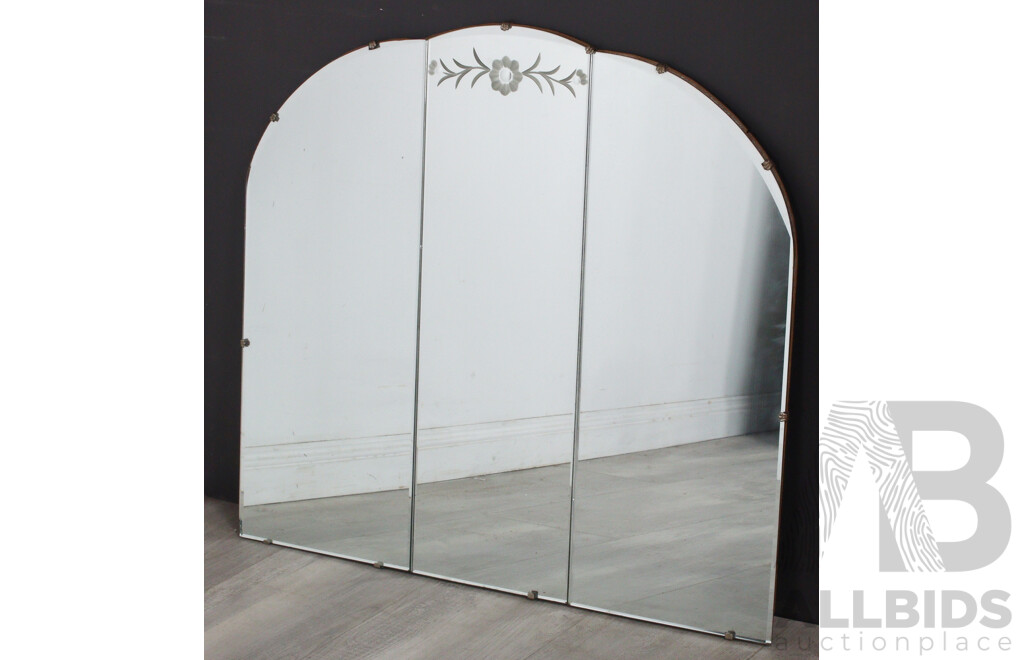 Frameless Art Deco Dresser Mirror