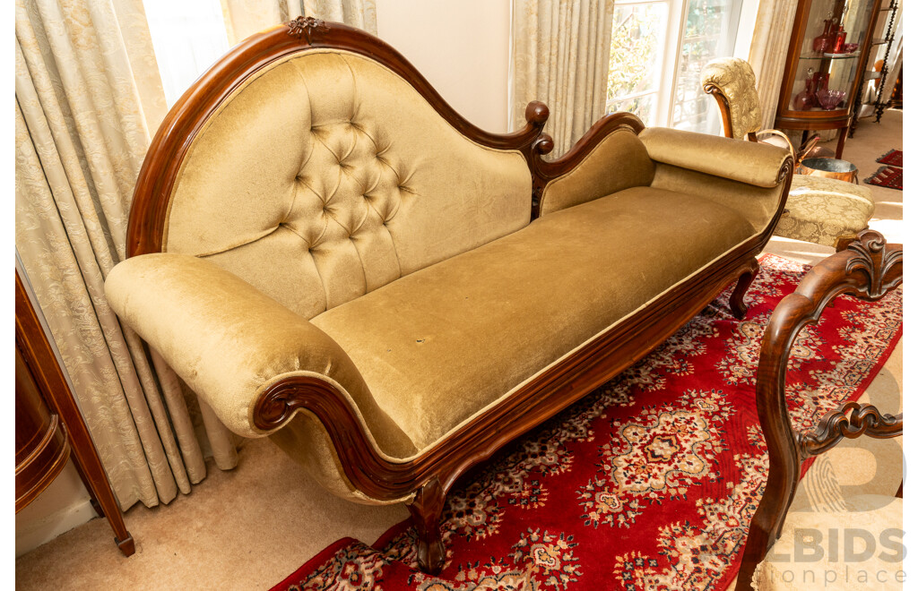 Victorian Mahogany Chaise Lounge