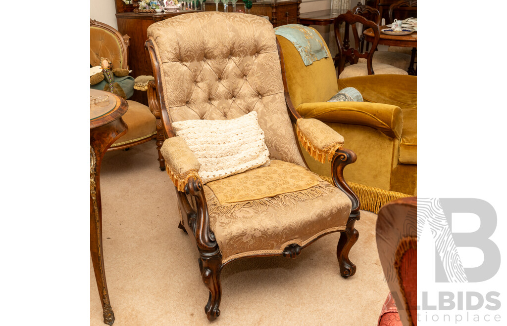 Victorian Walnut Gentleman's Chair
