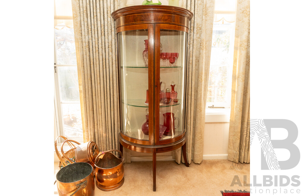 Late Edwardian Demilune Display Cabinet