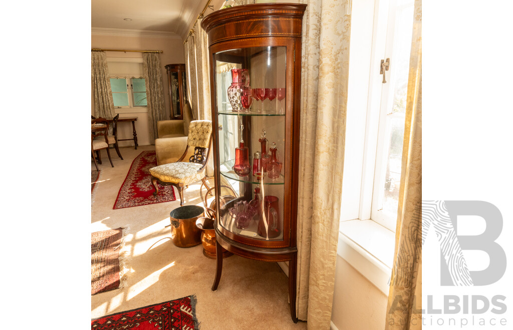 Late Edwardian Demilune Display Cabinet