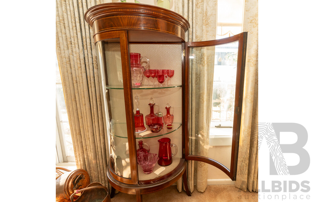 Late Edwardian Demilune Display Cabinet