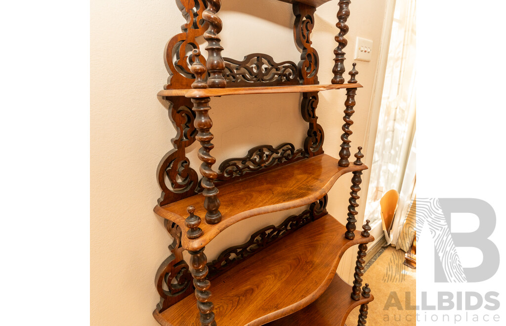 Victorian Mahogany Six Tier What-Not