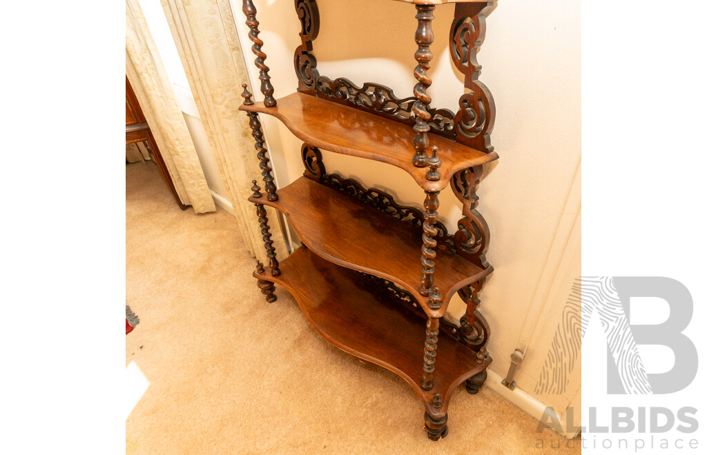 Victorian Mahogany Six Tier What-Not