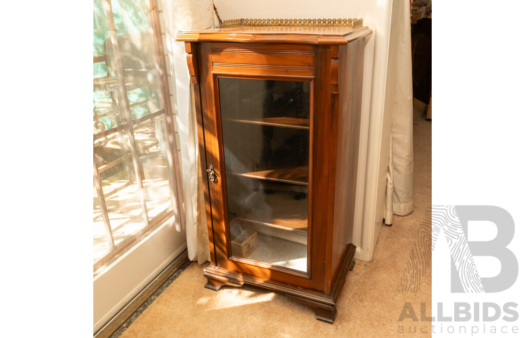 Small Walnut Pier Cabinet