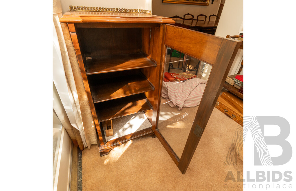 Small Walnut Pier Cabinet