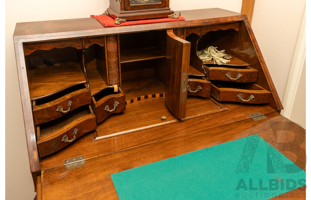 Victorian Burr Walnut Dutch Bureau