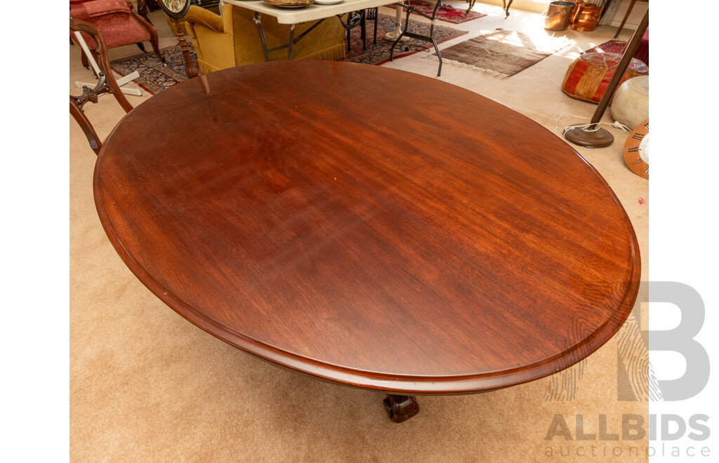 Victorian Mahogany Tilt-top 'Loo' Table with Two Dining Chairs