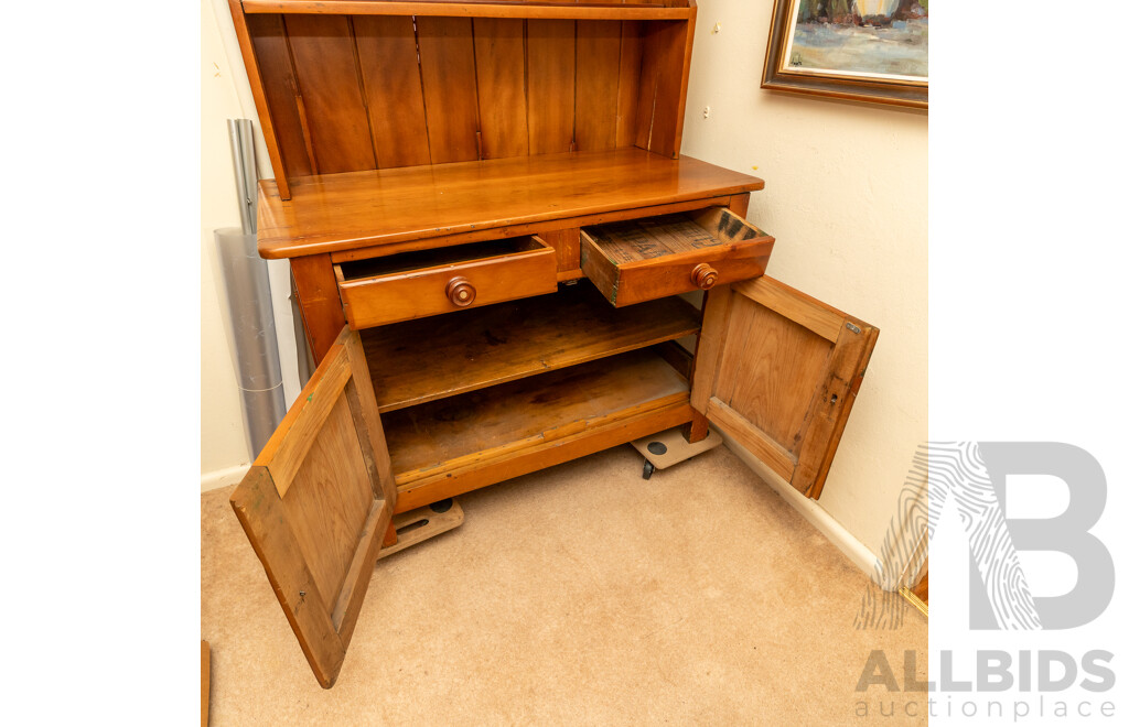 Victorian Pine Buffet and Hutch