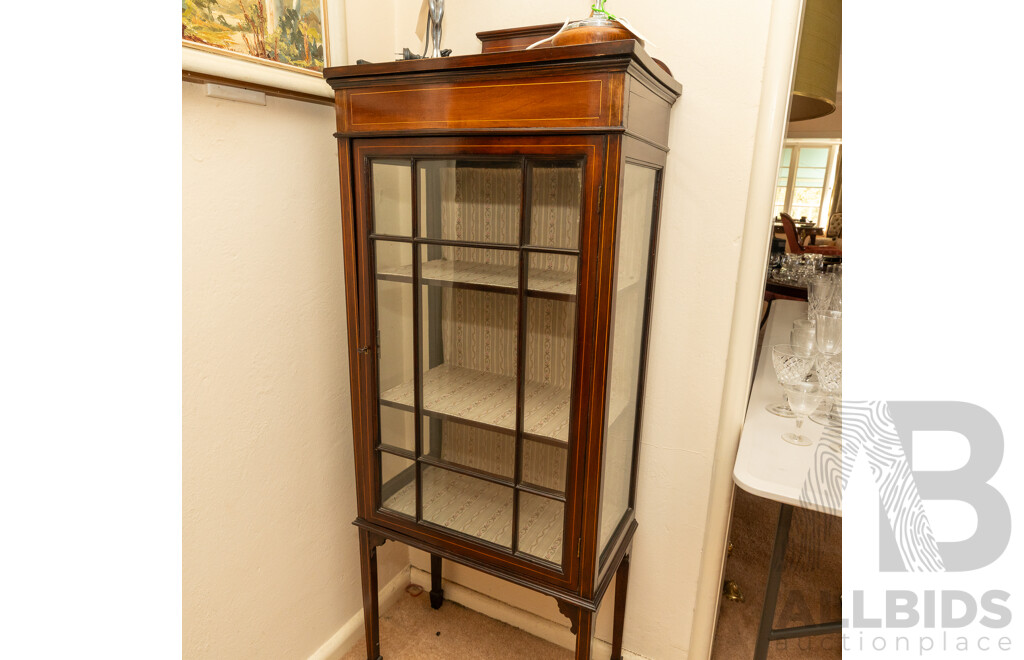 Edwardian Mahogany Vitrine Cabinet