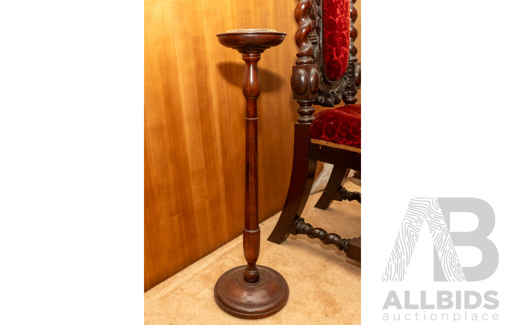 Turned Mahogany Smokers Stand