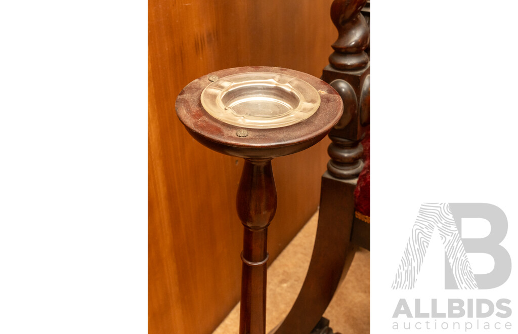 Turned Mahogany Smokers Stand