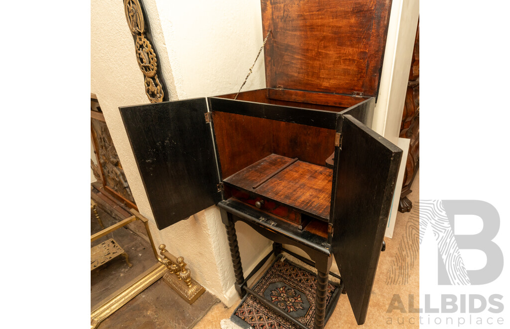 Small Elevated Two Door Smoker's Cabinet