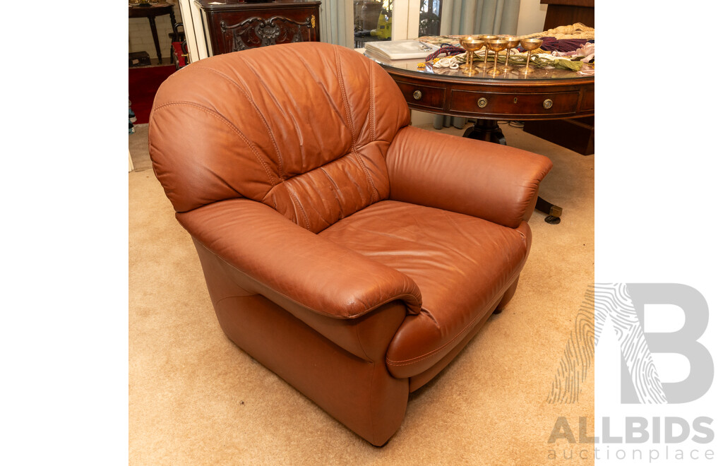 Modern Three Piece Dusty Red Leather Lounge Suite