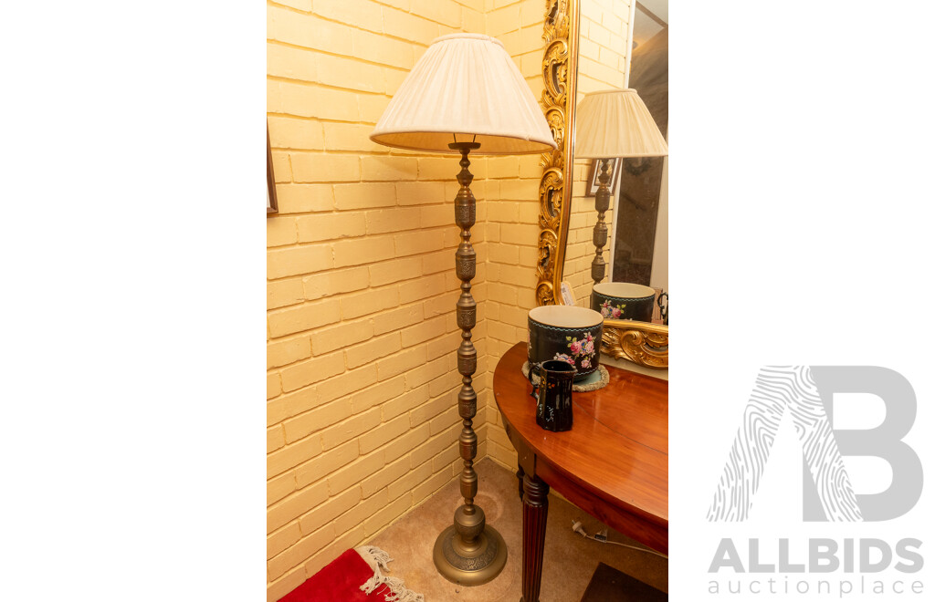 Indian Brass Floor Lamp