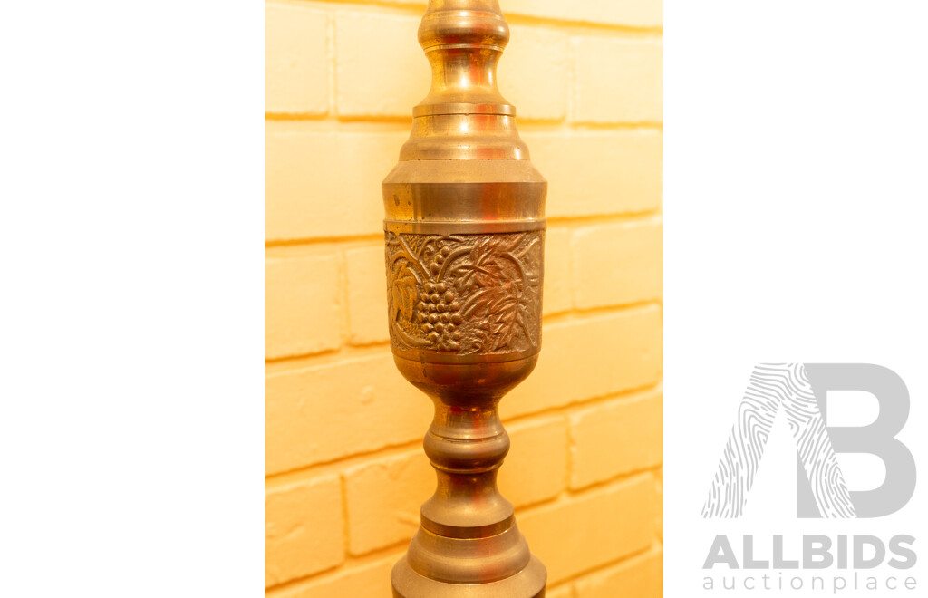 Indian Brass Floor Lamp
