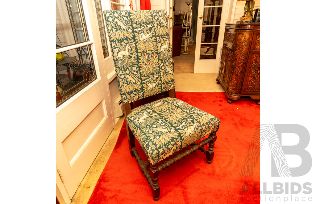 Oversized Georgian Upholstered Dining Chair