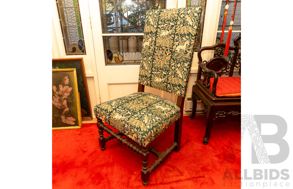 Oversized Georgian Upholstered Dining Chair