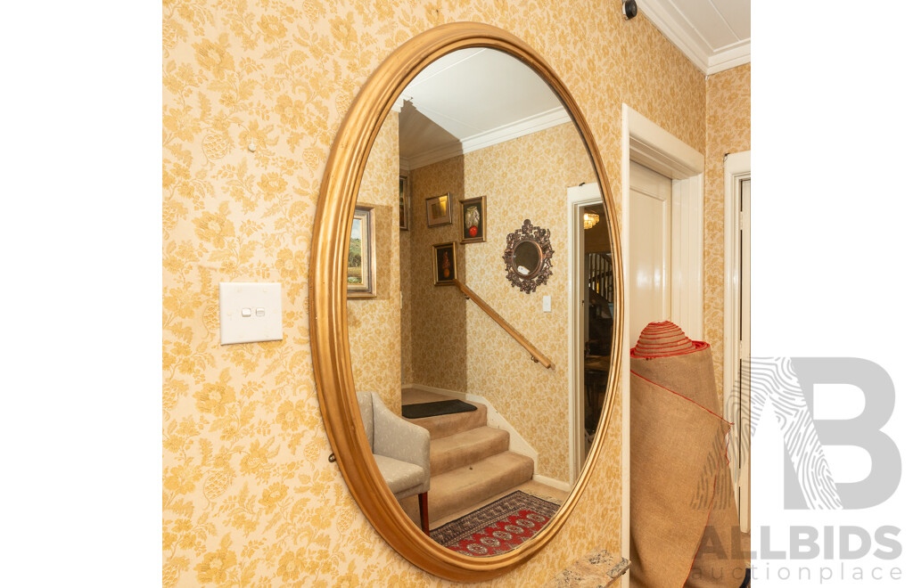 Large Round Gilt Framed Mirror