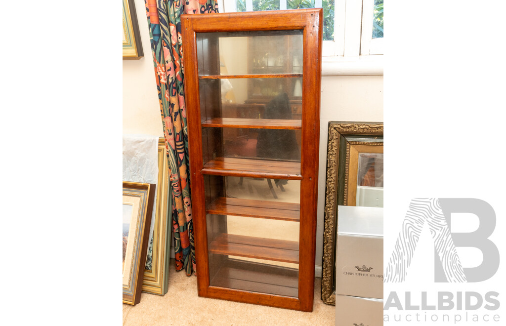 Small Glass Front Collectors Cabinet
