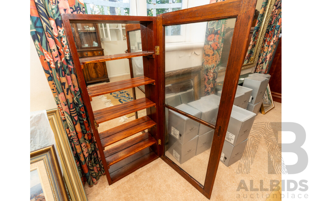 Small Glass Front Collectors Cabinet