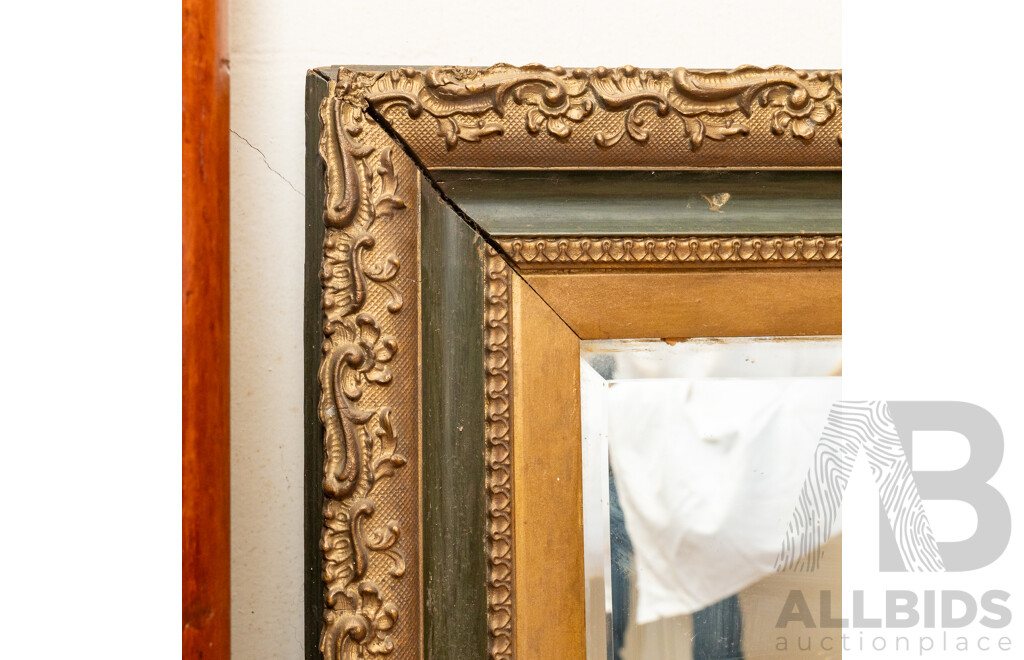 Victorian Bevelled Edge Mirror in Pressed Timber Frame
