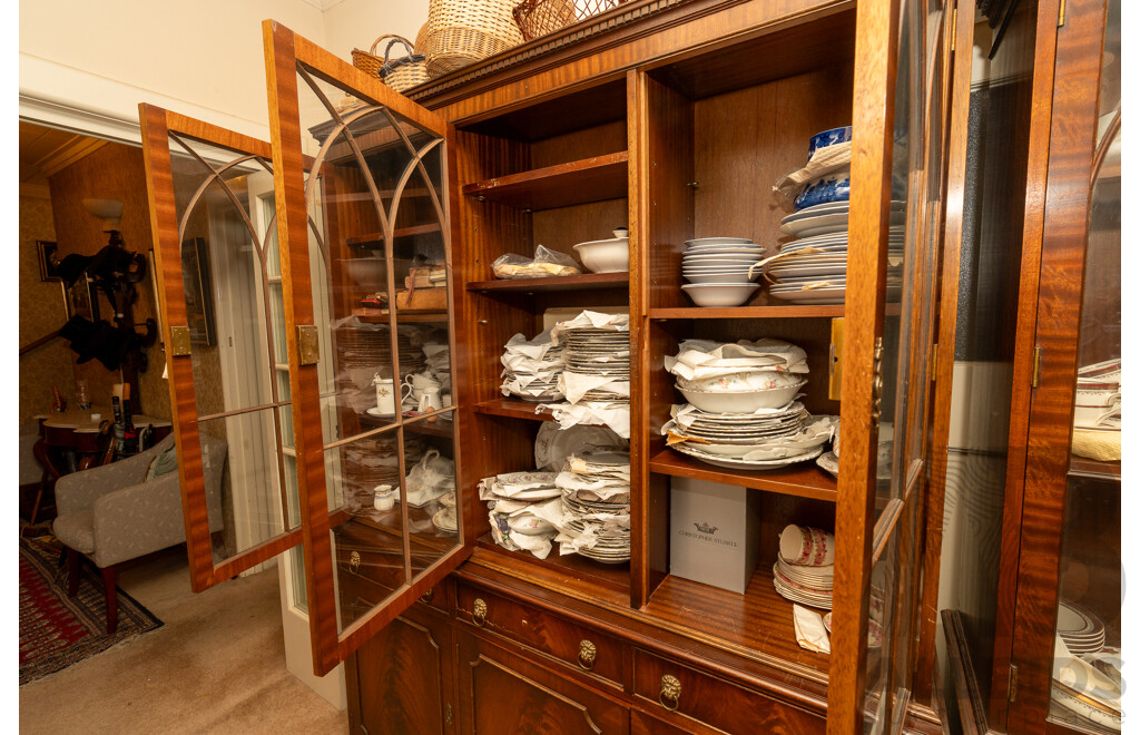 Georgian Style Bookcase on Cabinet Base