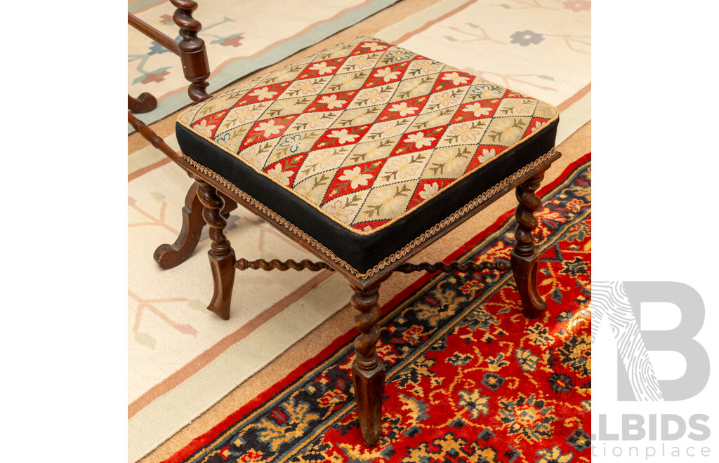 Early Victorian Mahogany Footstool