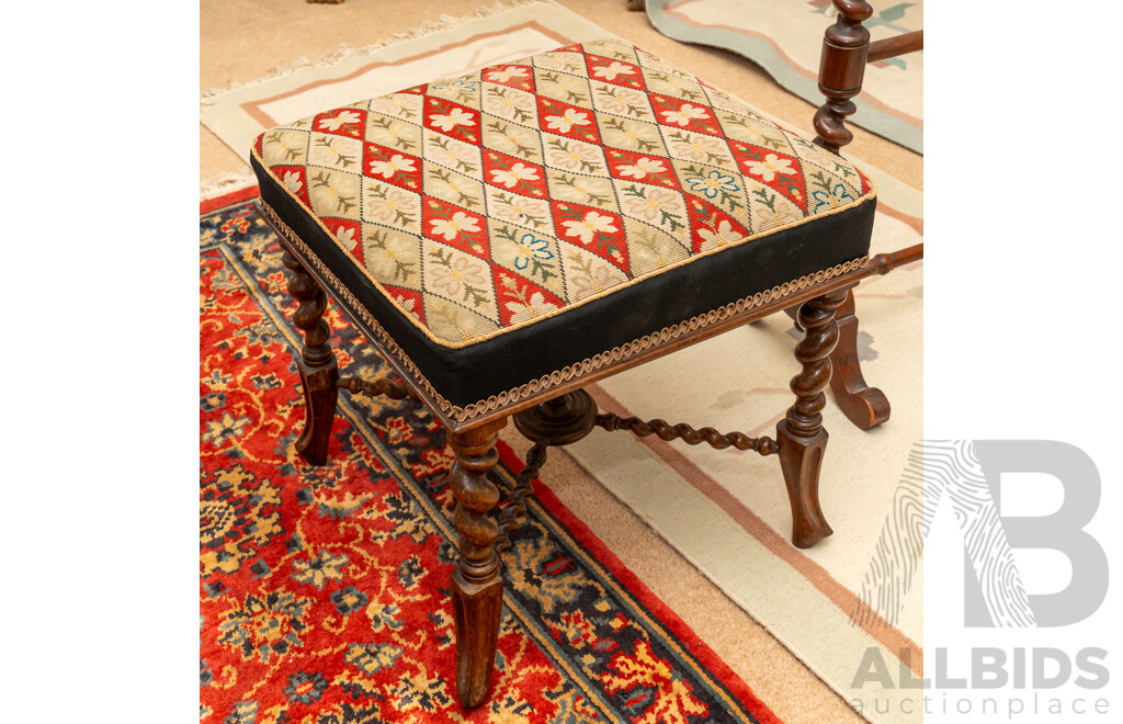 Early Victorian Mahogany Footstool