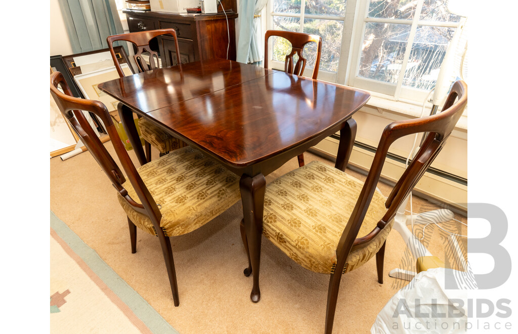 Late Edwardian Mahogany Five Piece Dining Suite