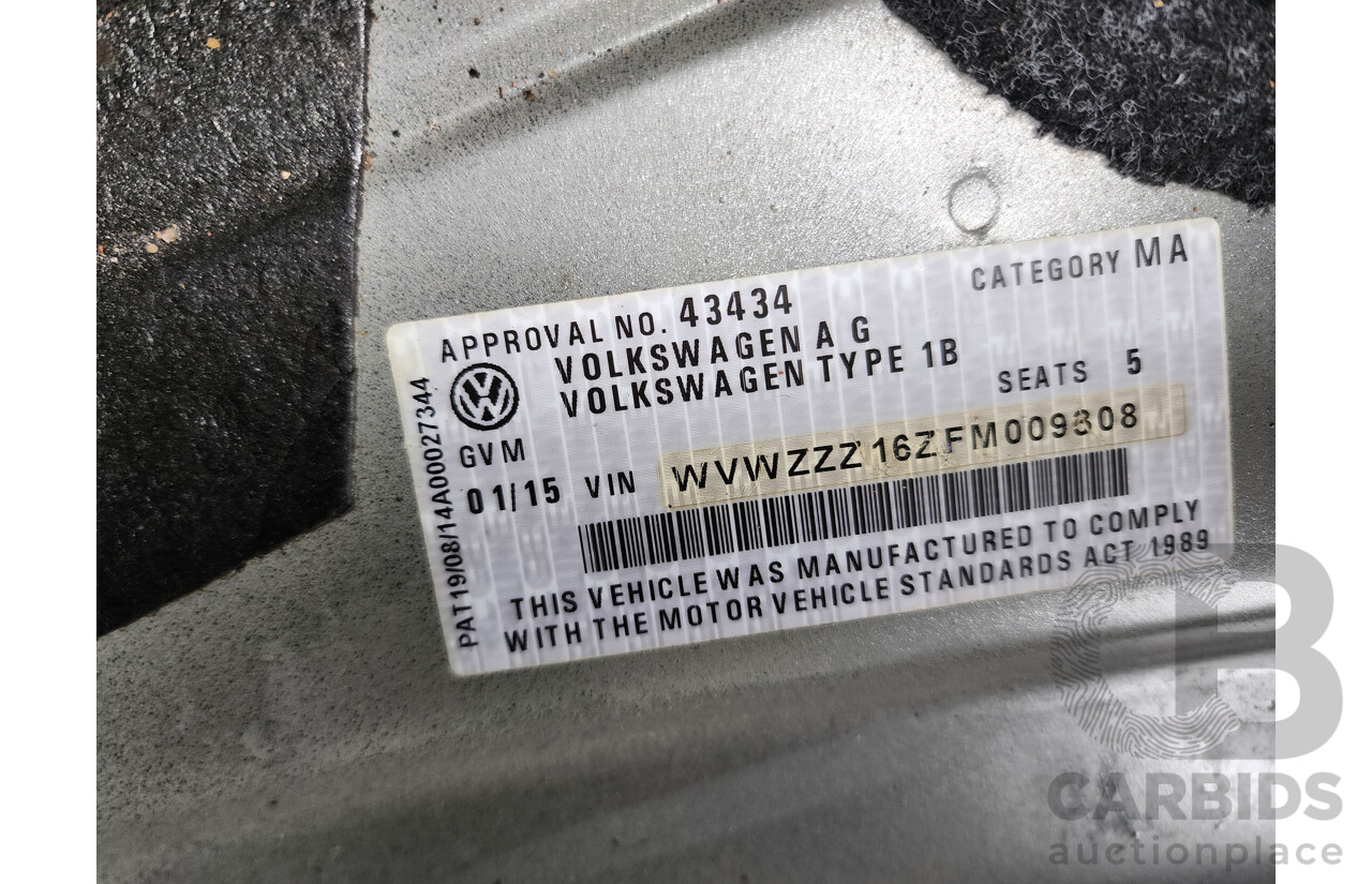1/2015 Volkswagen Jetta 118 TSI Comfortline 1KM MY15 4d Sedan Grey 1.4L
