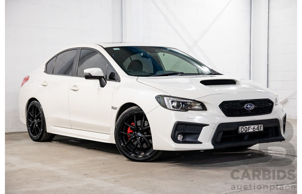08/2017 Subaru WRX Premium (AWD) MY18 4D Sedan Crystal White Pearl Turbo 2.0L