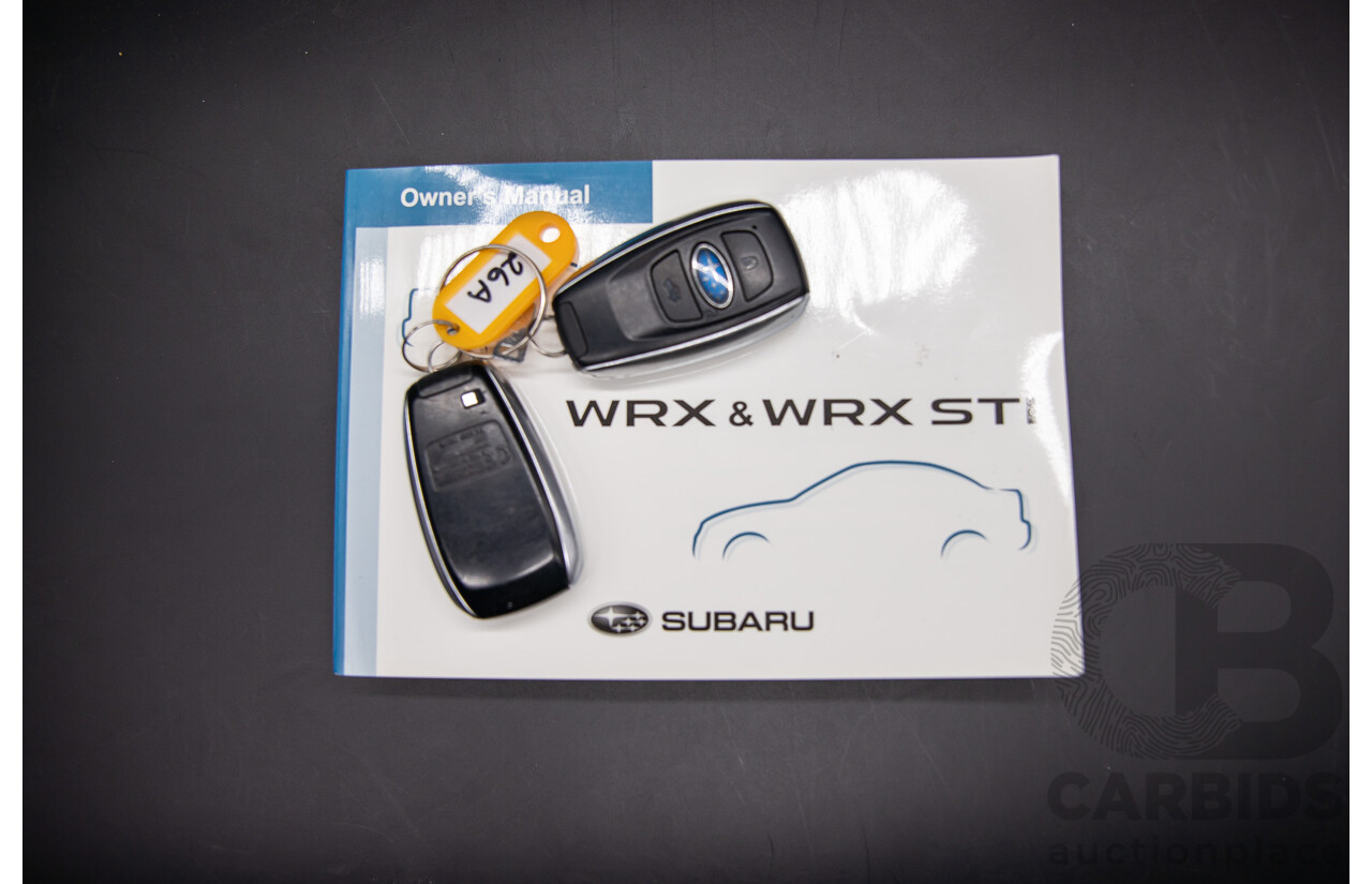 08/2017 Subaru WRX Premium (AWD) MY18 4D Sedan Crystal White Pearl Turbo 2.0L