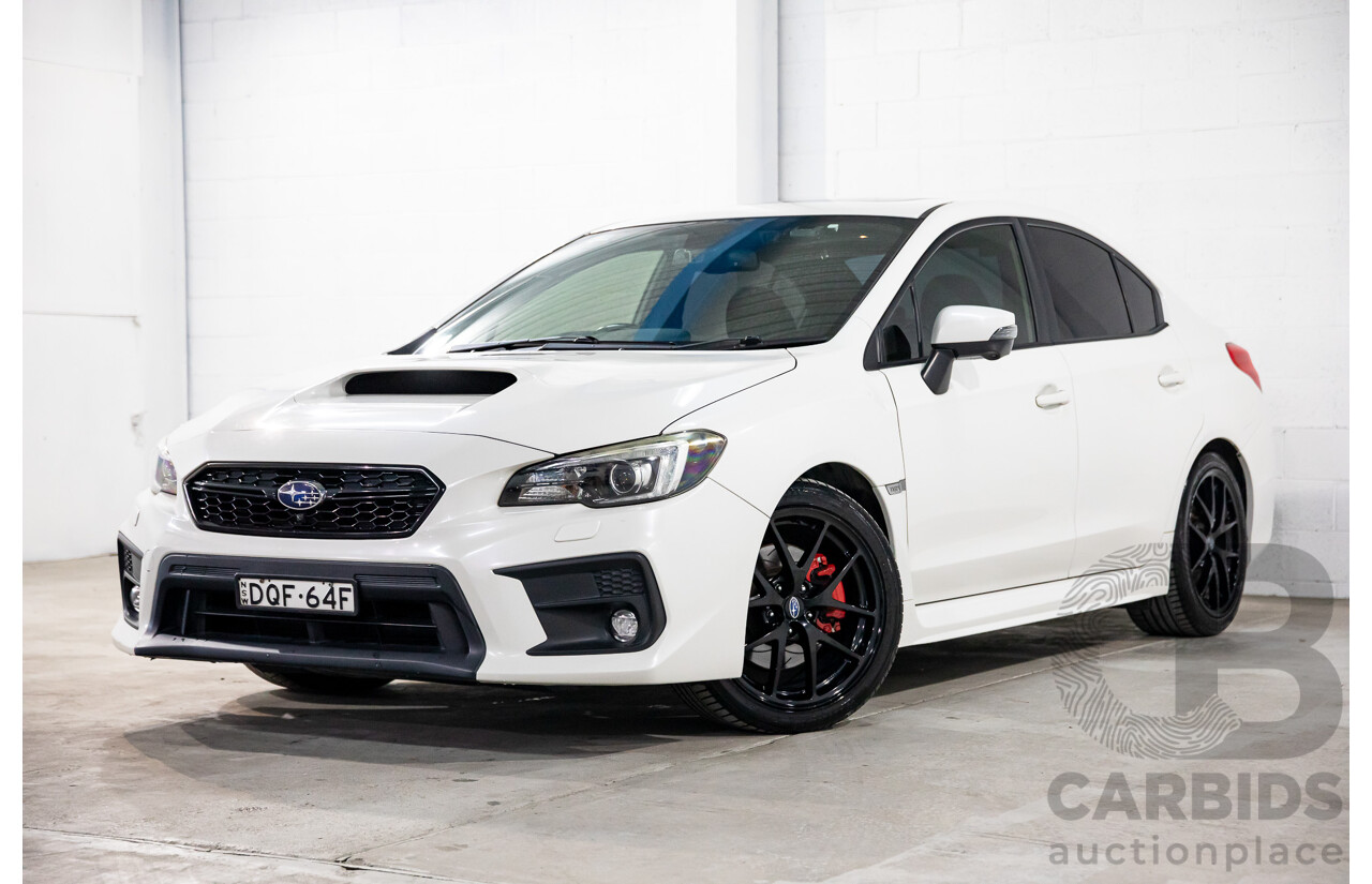 08/2017 Subaru WRX Premium (AWD) MY18 4D Sedan Crystal White Pearl Turbo 2.0L