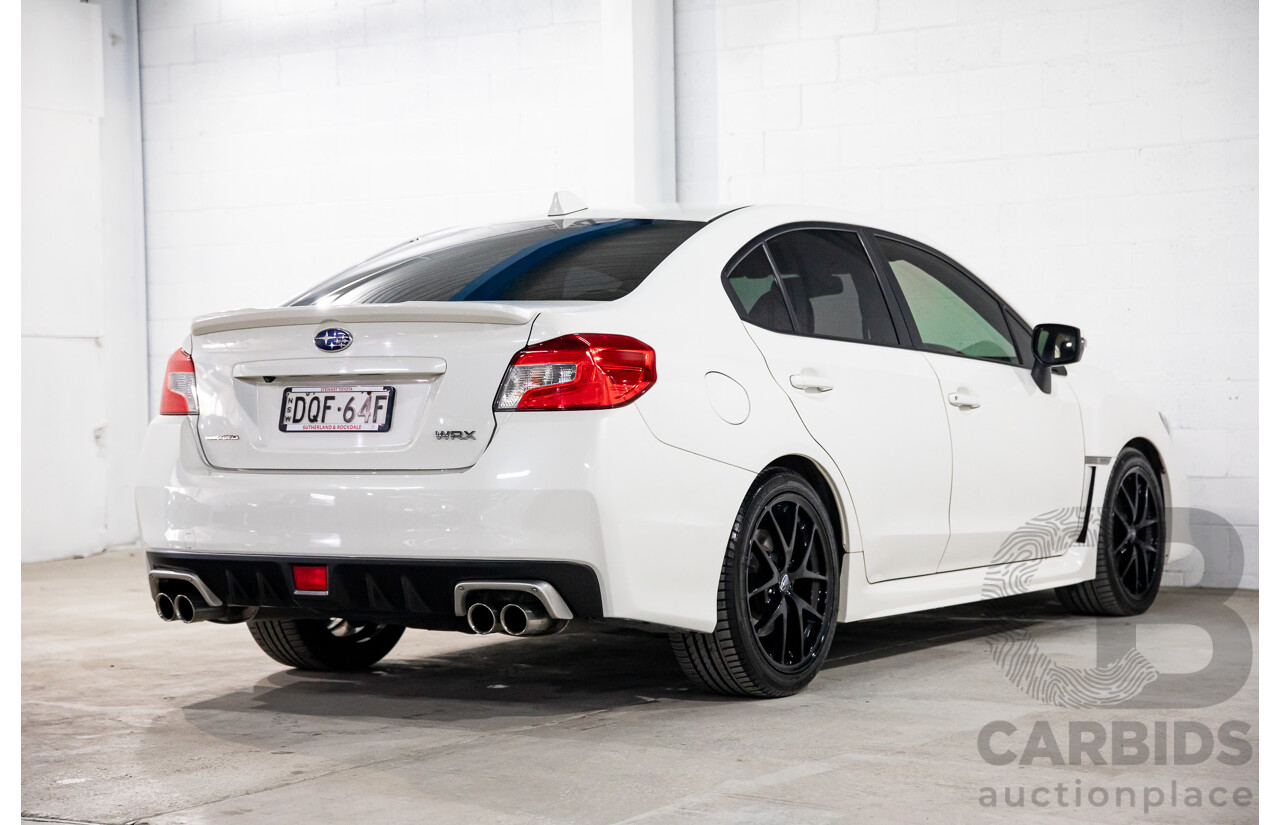 08/2017 Subaru WRX Premium (AWD) MY18 4D Sedan Crystal White Pearl Turbo 2.0L